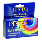 12-Packs Extra Strength Assorted Colors Condoms Case of dozen Packs