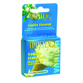 3-Packs Vanilla Flavored Condoms case of dozen packs
