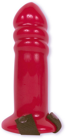 Red Boy Line - 8 inch Curved Strap-On Dildo