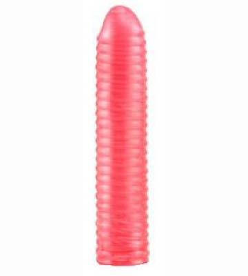 Ribbed Dong 7 Inch Rose