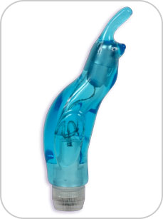 DJ5563-04 Lanny's Light Blue Jelly Bunny Vibrator
