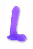 7 inch Jelly dildo with ballsy base -Purple
