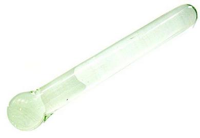 Dildo Boro Glass Sleek Wand Clear