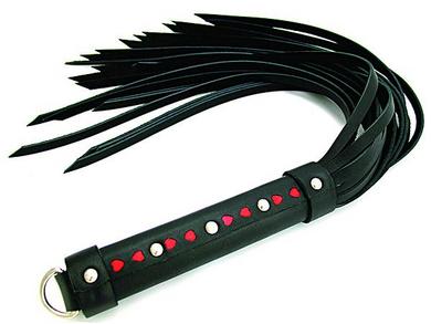 Whip Leather Strap 20 in. W/Red Heart Inlay