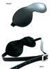 Blindfold Leather Fleece Lined Black