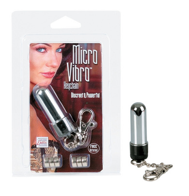 Micro vibro key chain, silver