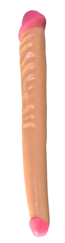 18 inch beige AC/DC Double Dildo