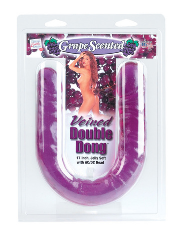 Veined double dong 17in jelly grape scented