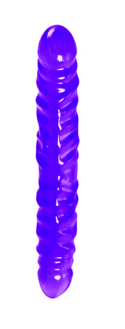 Reflective gel vein double dong 12in lavender