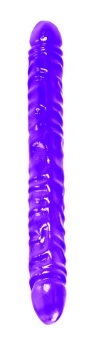 Reflective gel veined double dong 18in lavender