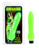Glow in the Dark Vibrating Jelly Dildo- Green