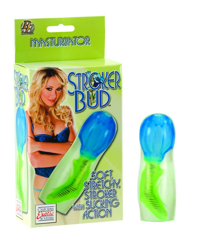 Stroker bud masturbator w/sucking action – blue
