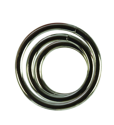 Metal rings 3 pack (sm, md, lg) – silver