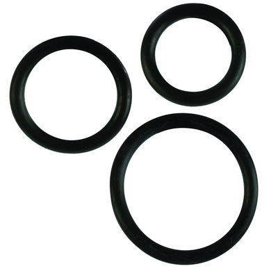 Rubber ring 3 pack (sm,md,lg) – black