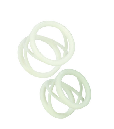 Silicone Tribal Rings White