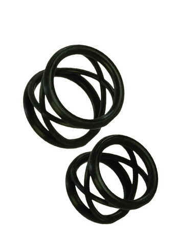 Silicone tribal rings  – black