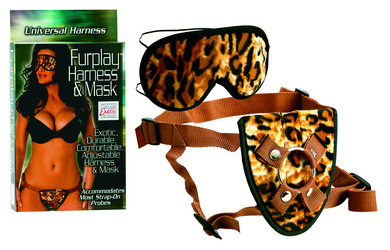 Furplay harness and mask – brown tiger