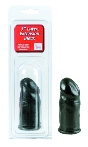 3in latex extension – black