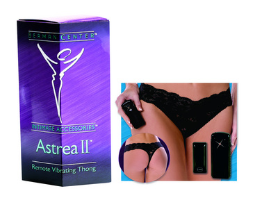 Berman  astrea ii remote vibrating thong black o/s