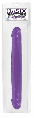 Basix 12in jelly double dong – purple