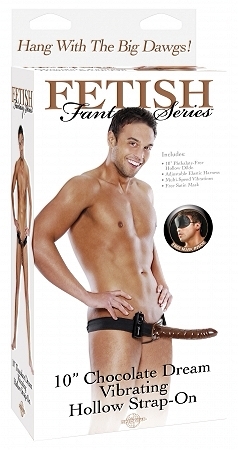 Fetish fantasy series 10in chocolate dream vibrating hollow