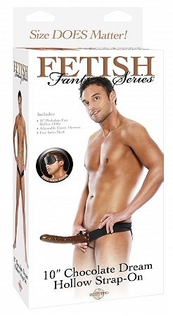 Fetish Fantasy Series 10 inch Chocolate Dream Hollow Strap-On