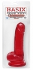 Basix 8in Suction Cup Dong Red
