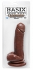 Basix 8in Suction Cup Dong Brown