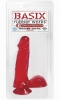 Basix 6in Dong W/Suction Cup Red