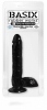 Basix 9in Dong W/Suction Cup Black