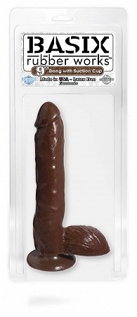Basix 9in dong w/suction cup – brown