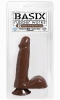 Basix 6in Dong W/Suction Cup Brown