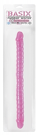 Basix 18in ribbed double dong – pink