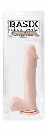 Basix 12in dong w/suction cup – flesh