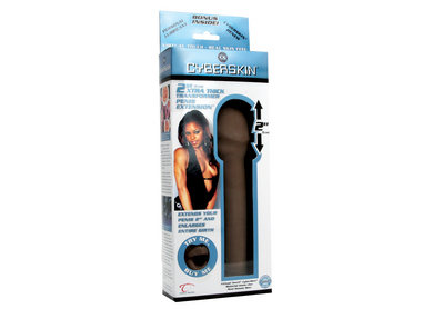CyberSkin 2" X-tra Thick Transformer Penis Extension, Cinnamon