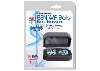 CyberGlass Ben Wa Balls, Blue Blossom