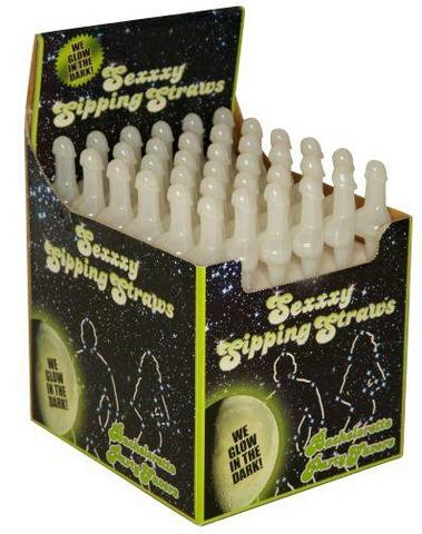 Sexxxy Sipping Straws Glow 36Pc Display