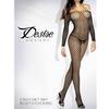 Long Sleeve Crochet Net Body Stocking Black Queen