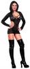 Cut Out Dress And G String Black Queen
