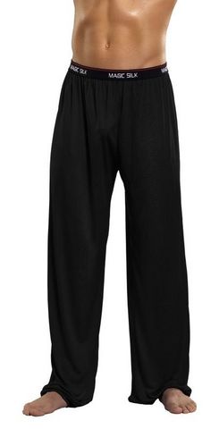 Pants Knit Silk Black Extra Large