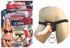 All American 8in Dong WHarness Flesh