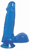 Basix 6in Dong W/Suction Cup Blue