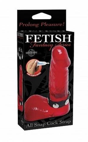 Fetish Fantasy All Snap Cock Strap Black