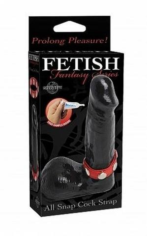 Fetish Fantasy All Snap Cock Strap Red