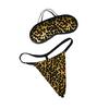 Leopard and Blindfold G String Gold