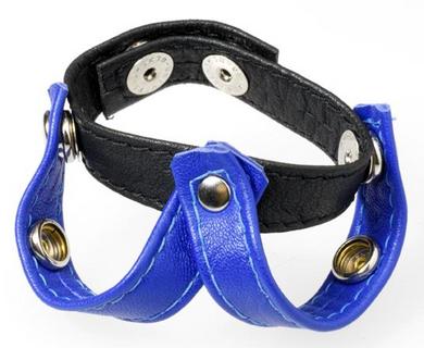 Black and Blue V Style C Ring