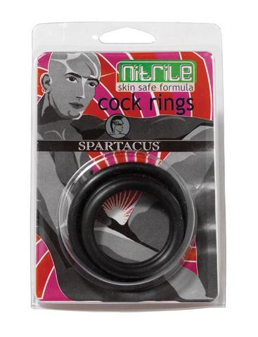 Nitrile Cock Ring Set-Black