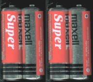 4 AA Batteries - Maxell Super Ace