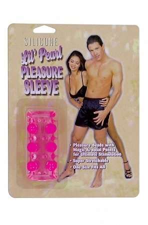 Super-stretchy TPR sleeve with pleasure beads in shaft.