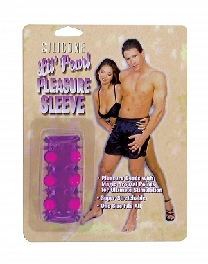 Super-stretchy TPR sleeve with pleasure beads in shaft.